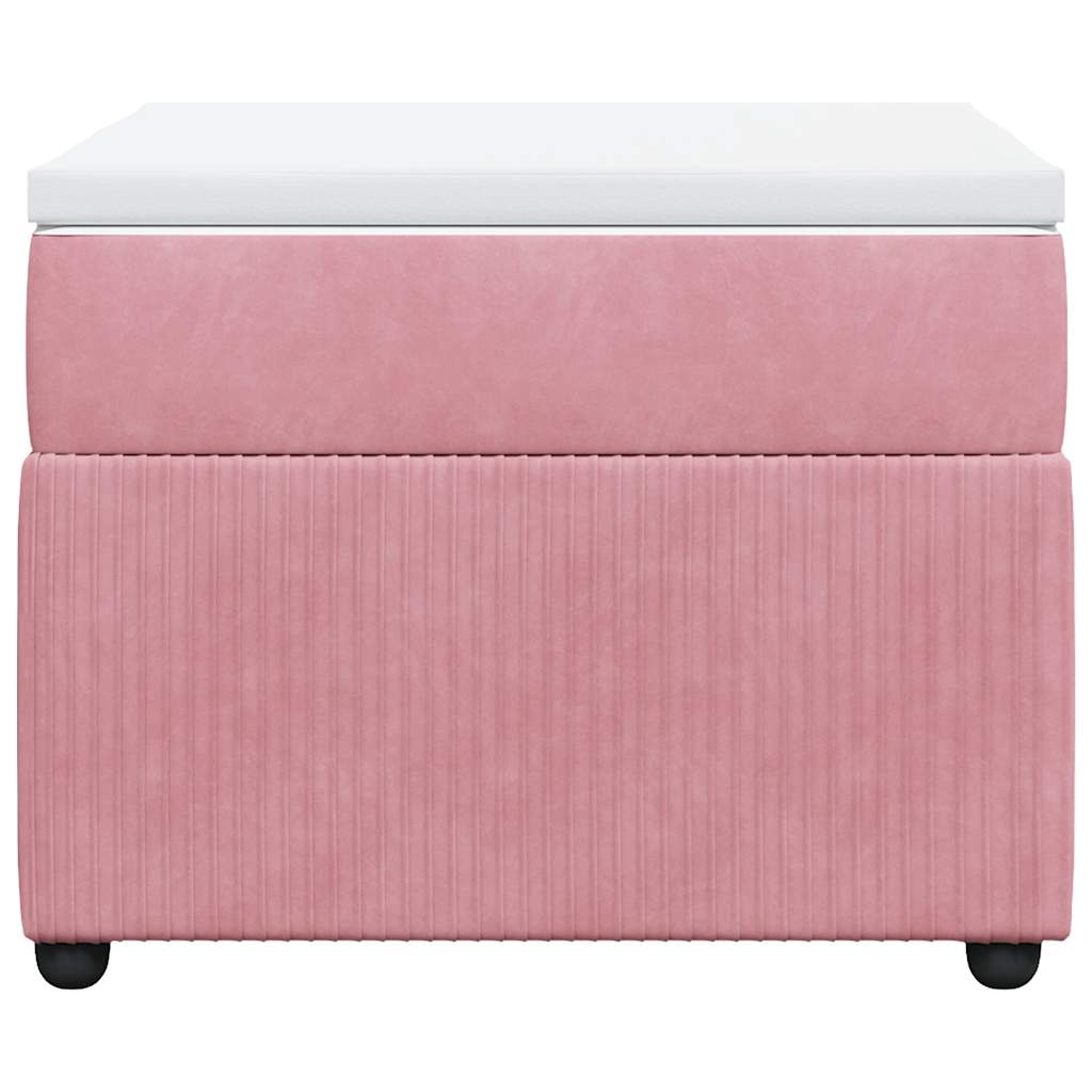 Boxspring met matras fluweel roze 90x200 cm is nu te koop bij PeponiXL, paradijselijk wonen!