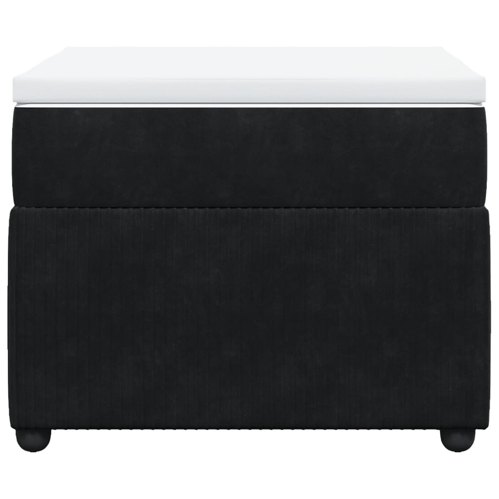 Boxspring met matras fluweel zwart 100x200 cm is nu te koop bij PeponiXL, paradijselijk wonen!