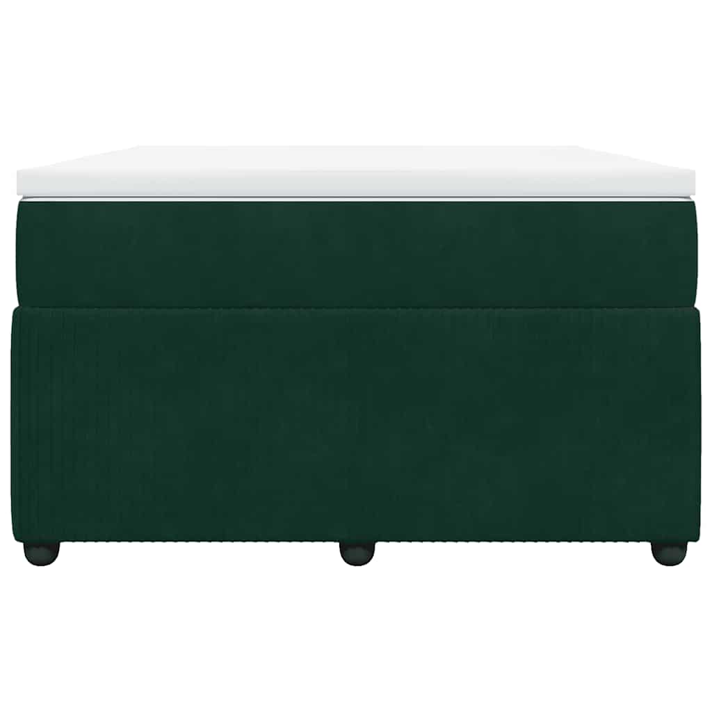 Boxspring met matras fluweel donkergroen 120x190 cm is nu te koop bij PeponiXL, paradijselijk wonen!