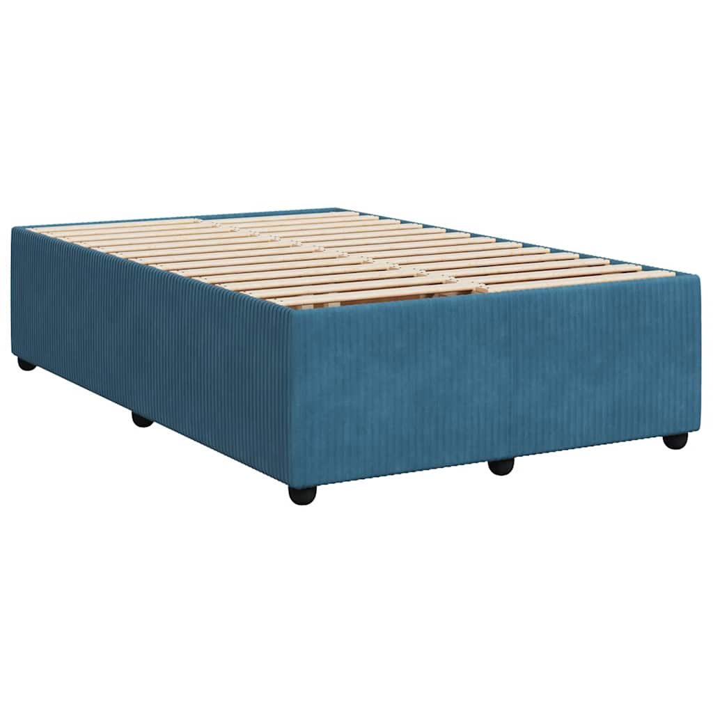 Boxspring met matras fluweel donkerblauw 120x190 cm is nu te koop bij PeponiXL, paradijselijk wonen!