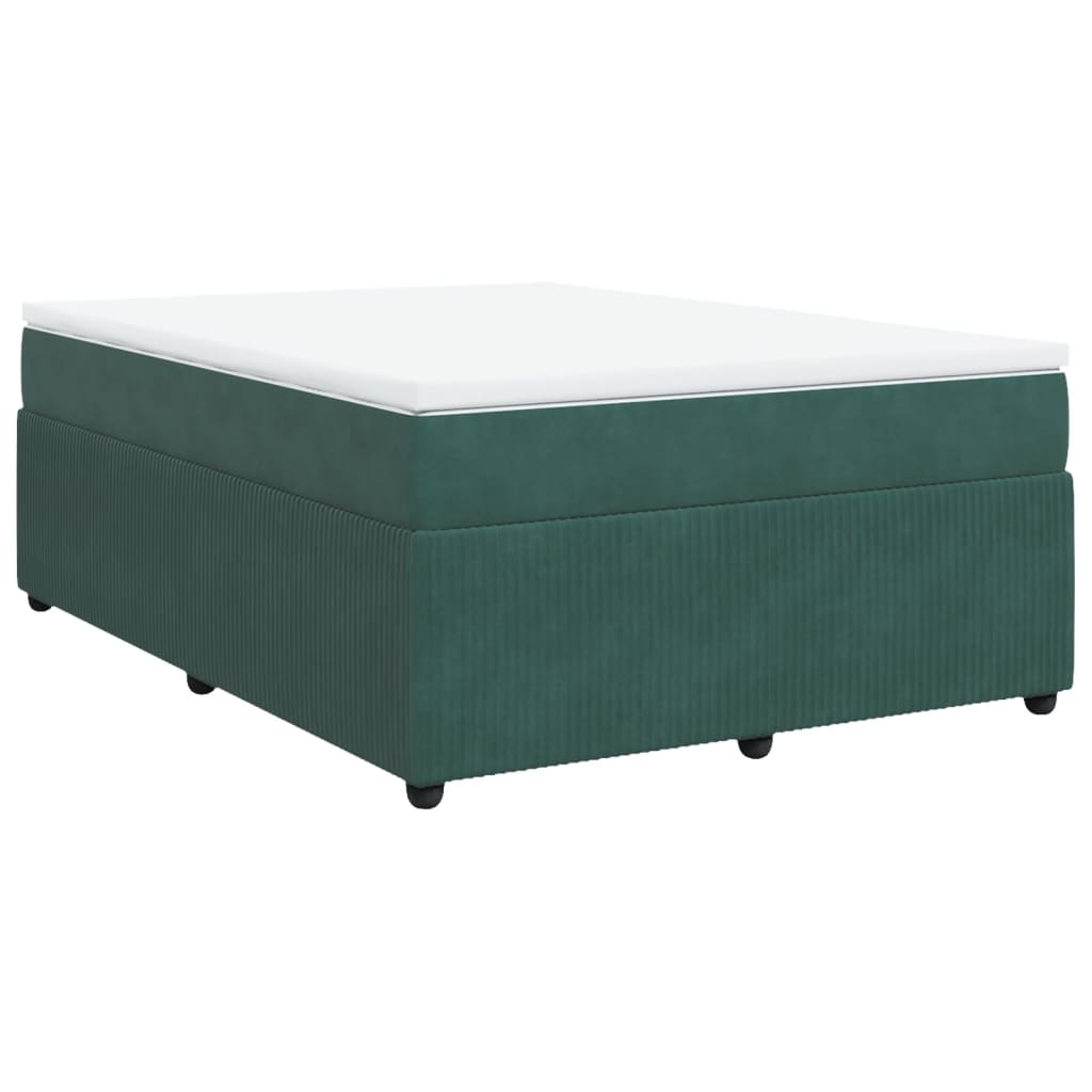 Boxspring met matras fluweel donkergroen 160x200 cm is nu te koop bij PeponiXL, paradijselijk wonen!