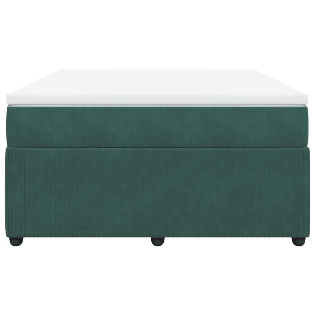 Boxspring met matras fluweel donkergroen 160x200 cm is nu te koop bij PeponiXL, paradijselijk wonen!
