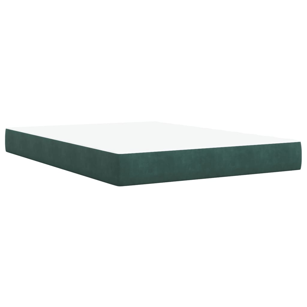 Boxspring met matras fluweel donkergroen 160x200 cm is nu te koop bij PeponiXL, paradijselijk wonen!