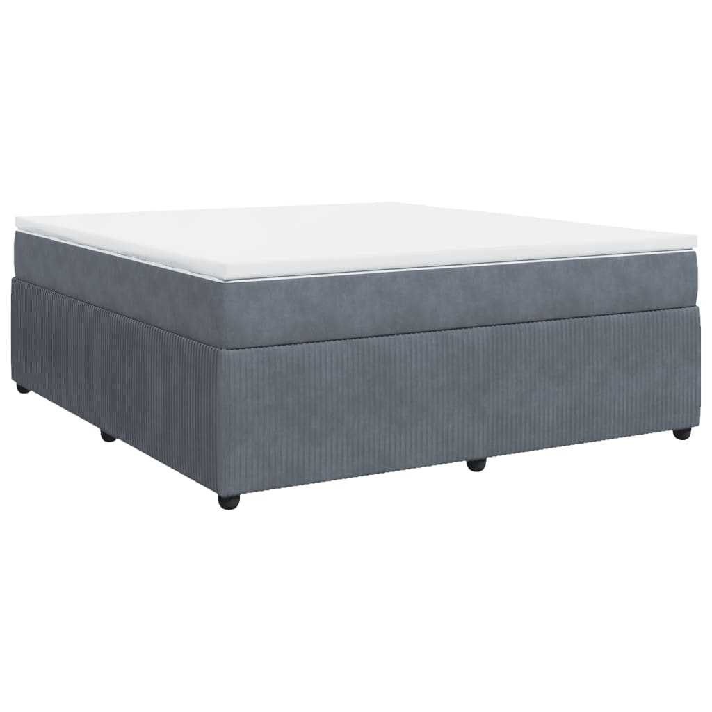 Boxspring met matras fluweel donkergrijs 180x200 cm is nu te koop bij PeponiXL, paradijselijk wonen!