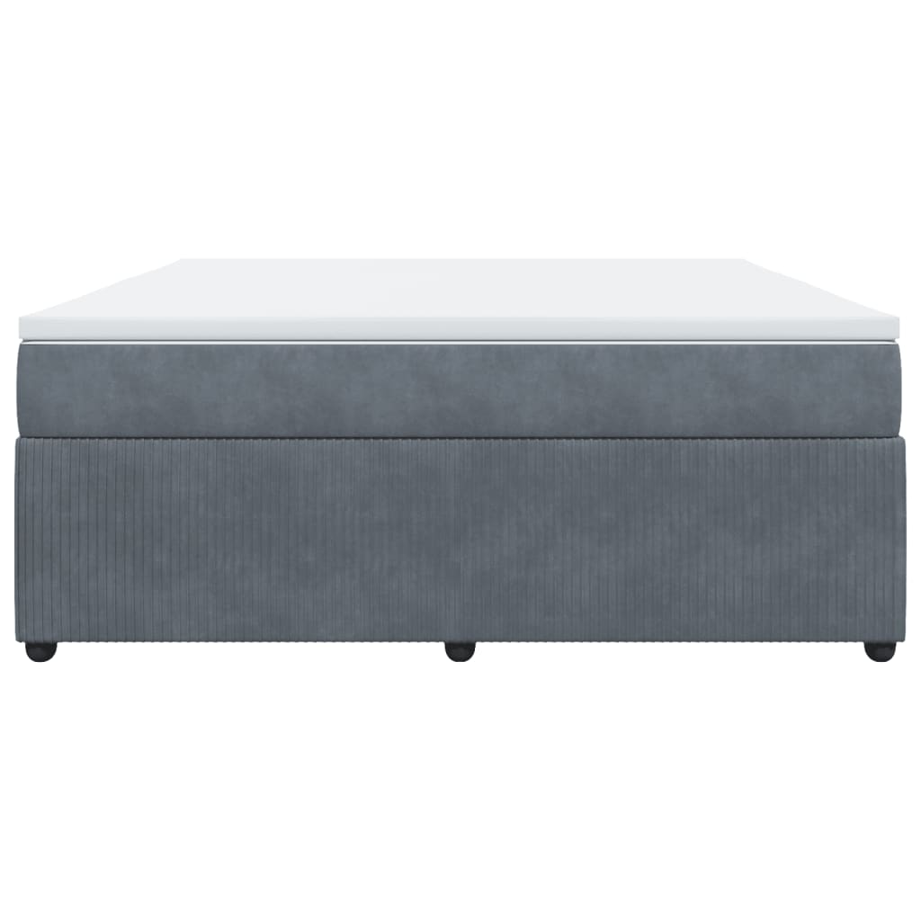 Boxspring met matras fluweel donkergrijs 180x200 cm is nu te koop bij PeponiXL, paradijselijk wonen!