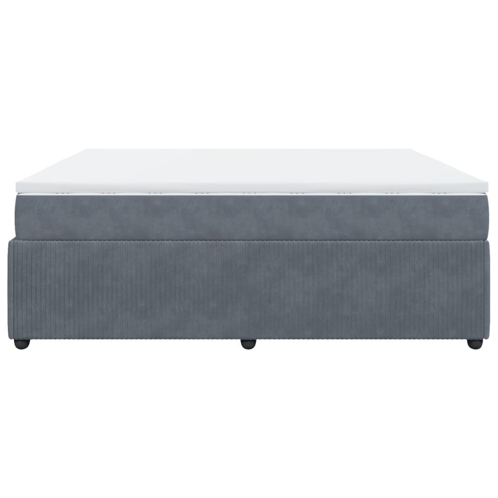 Boxspring met matras fluweel donkergrijs 180x200 cm is nu te koop bij PeponiXL, paradijselijk wonen!