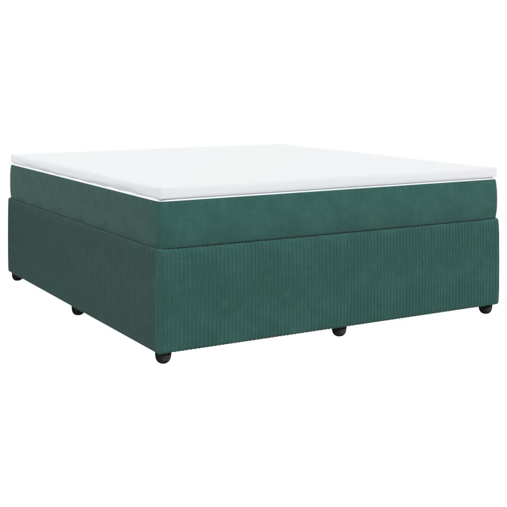 Boxspring met matras fluweel donkergroen 180x200 cm is nu te koop bij PeponiXL, paradijselijk wonen!
