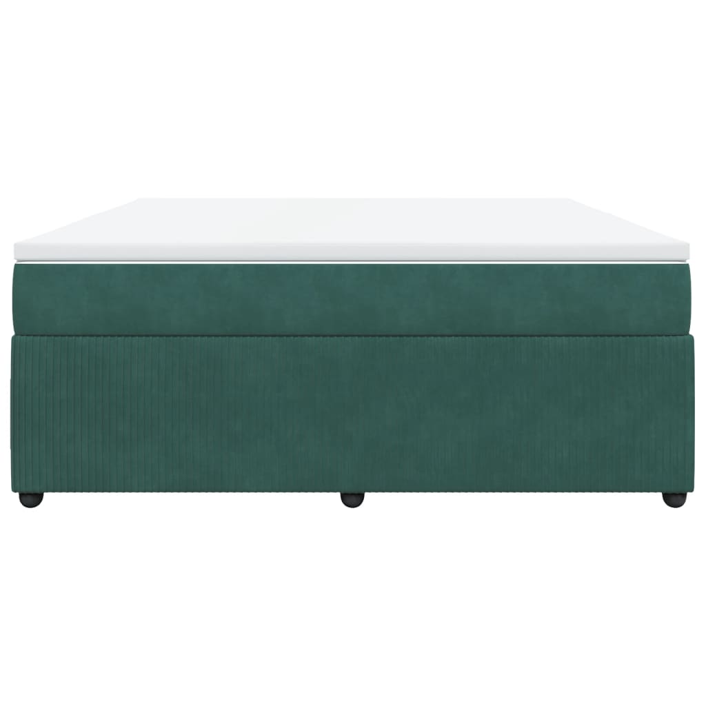 Boxspring met matras fluweel donkergroen 180x200 cm is nu te koop bij PeponiXL, paradijselijk wonen!
