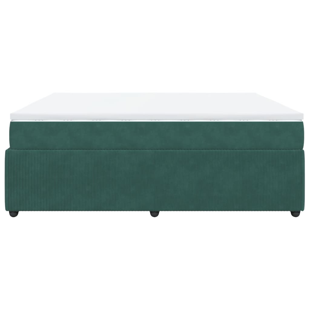 Boxspring met matras fluweel donkergroen 180x200 cm is nu te koop bij PeponiXL, paradijselijk wonen!