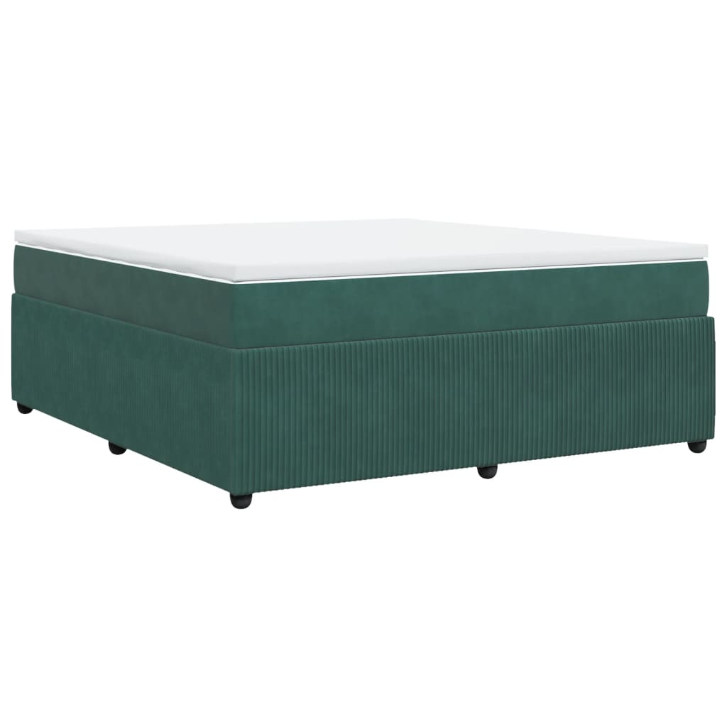 Boxspring met matras fluweel donkergroen 180x200 cm is nu te koop bij PeponiXL, paradijselijk wonen!