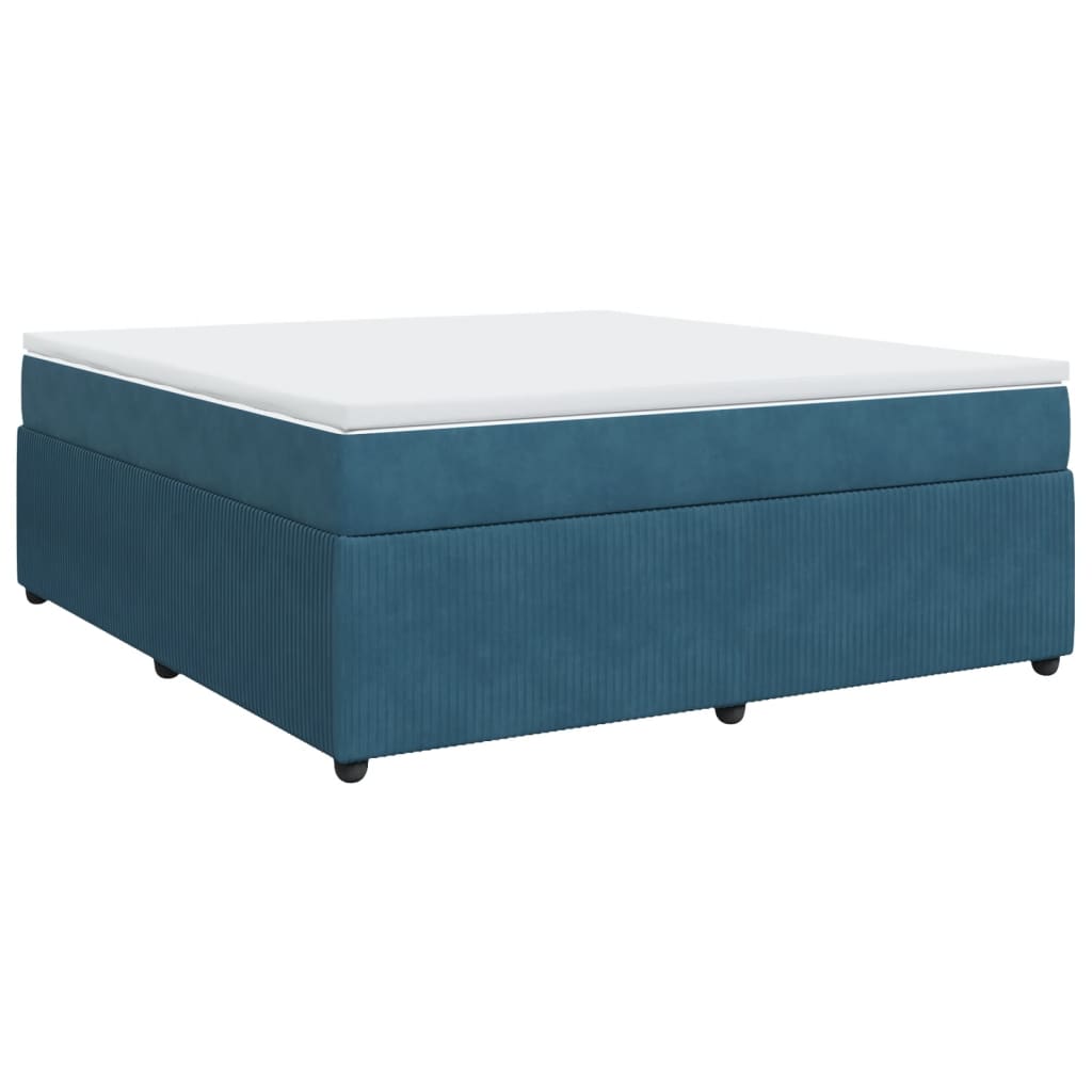 Boxspring met matras fluweel donkerblauw 180x200 cm is nu te koop bij PeponiXL, paradijselijk wonen!