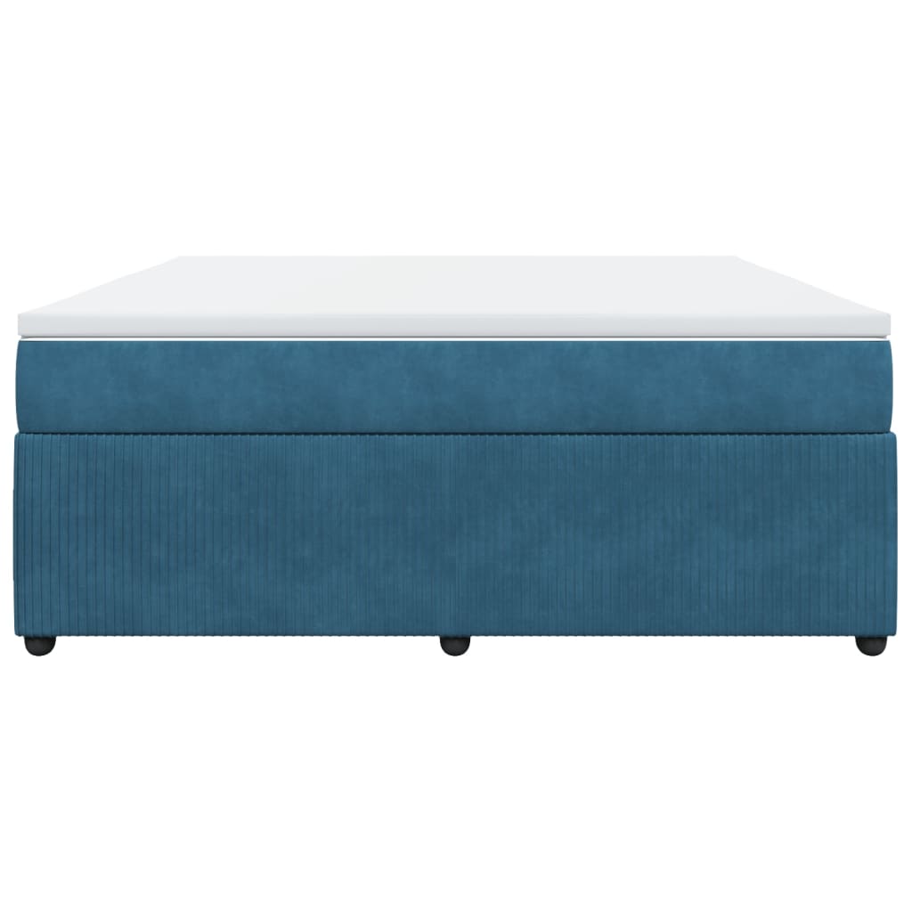 Boxspring met matras fluweel donkerblauw 180x200 cm is nu te koop bij PeponiXL, paradijselijk wonen!