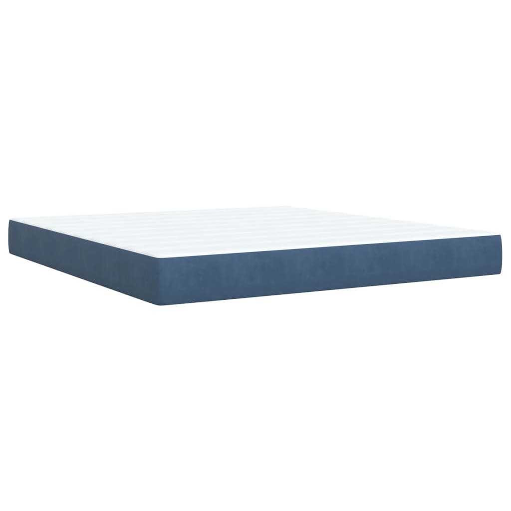 Boxspring met matras fluweel donkerblauw 180x200 cm is nu te koop bij PeponiXL, paradijselijk wonen!
