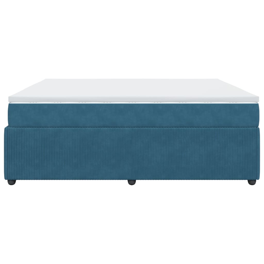 Boxspring met matras fluweel donkerblauw 180x200 cm is nu te koop bij PeponiXL, paradijselijk wonen!