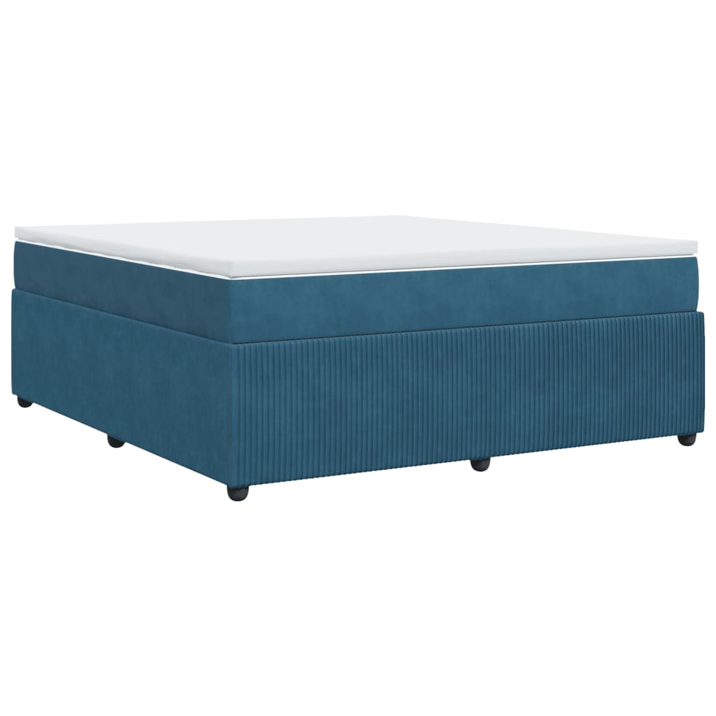 Boxspring met matras fluweel donkerblauw 180x200 cm is nu te koop bij PeponiXL, paradijselijk wonen!