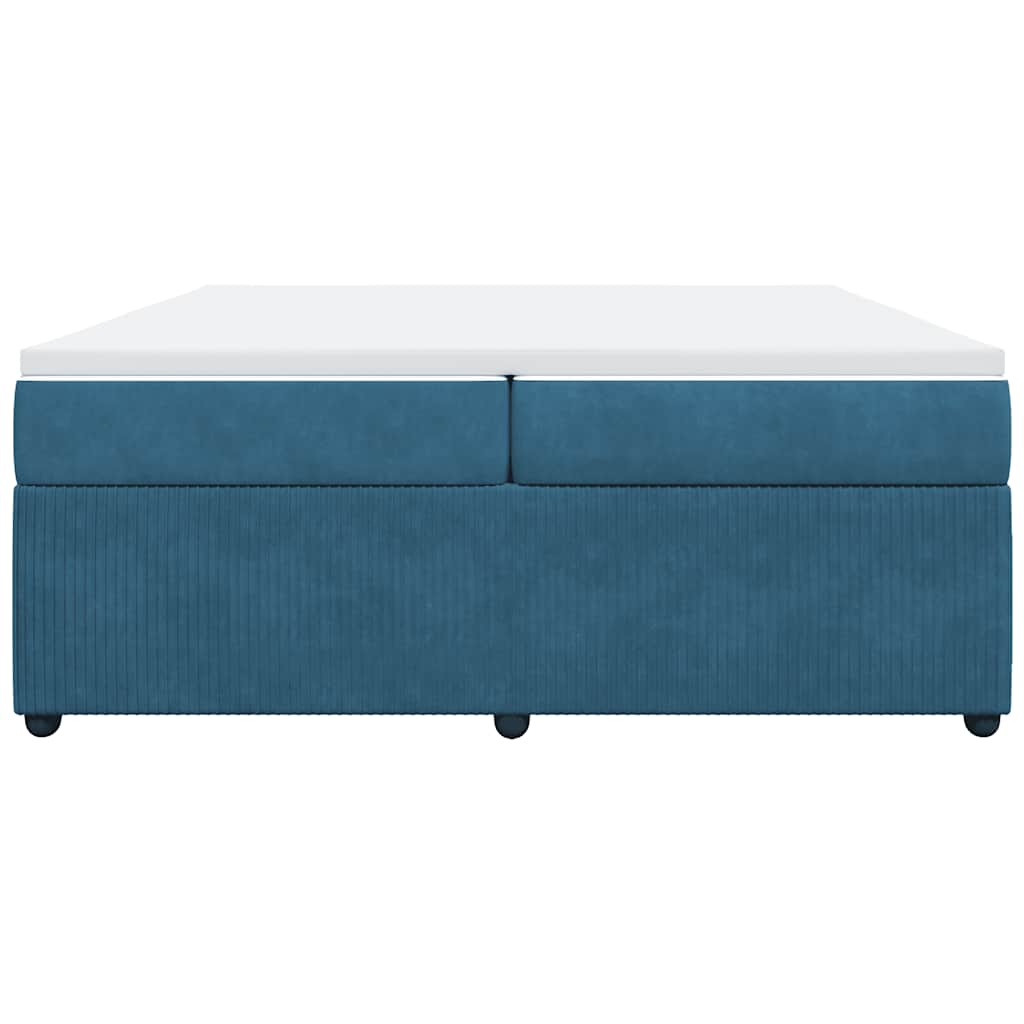 Boxspring met matras fluweel donkerblauw 200x200 cm is nu te koop bij PeponiXL, paradijselijk wonen!