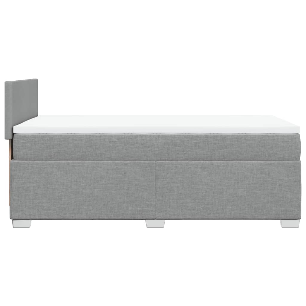 Boxspring met matras stof lichtgrijs 80x200 cm is nu te koop bij PeponiXL, paradijselijk wonen!