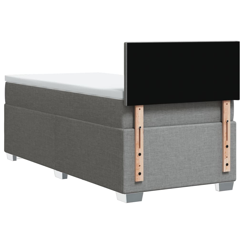Boxspring met matras stof lichtgrijs 80x200 cm is nu te koop bij PeponiXL, paradijselijk wonen!