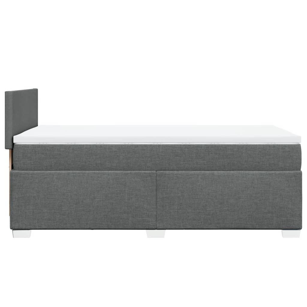 Boxspring met matras stof donkergrijs 80x200 cm is nu te koop bij PeponiXL, paradijselijk wonen!
