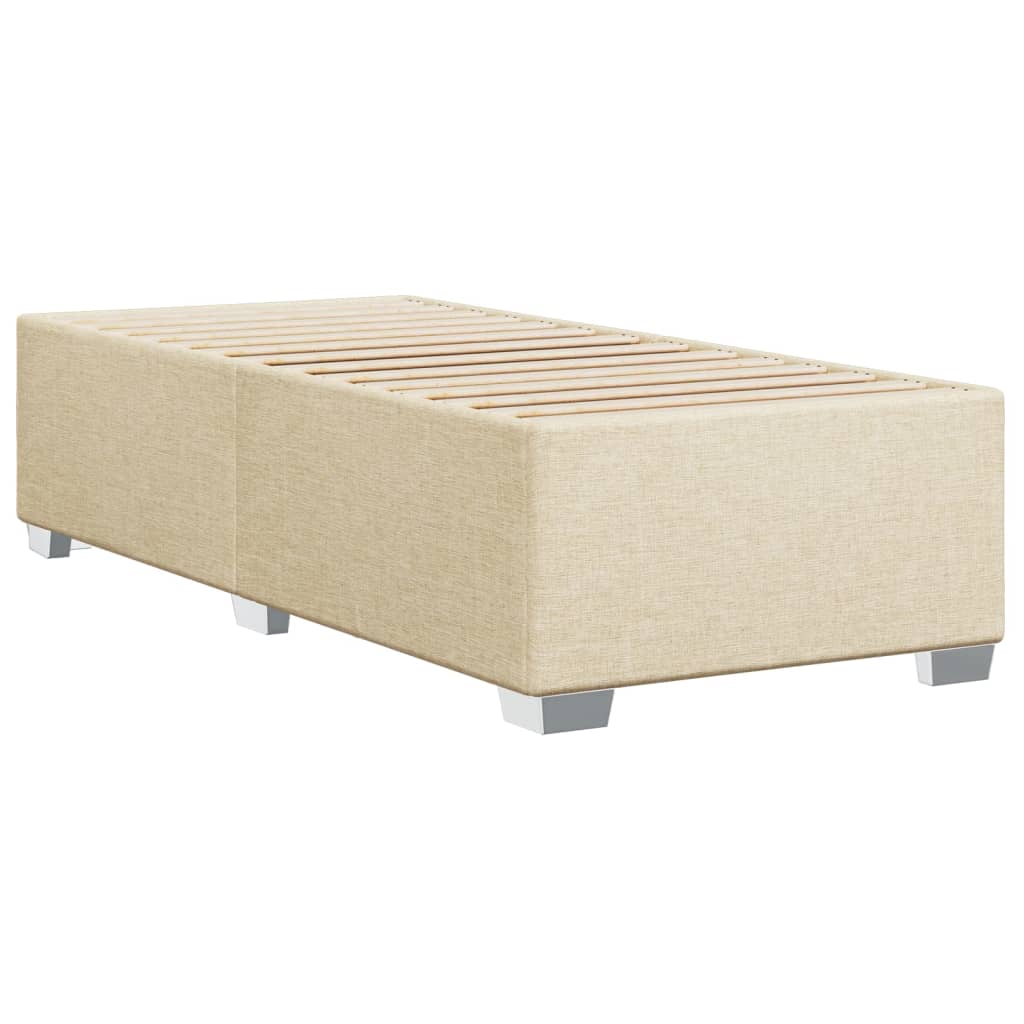 Boxspring met matras stof crèmekleurig 80x200 cm is nu te koop bij PeponiXL, paradijselijk wonen!