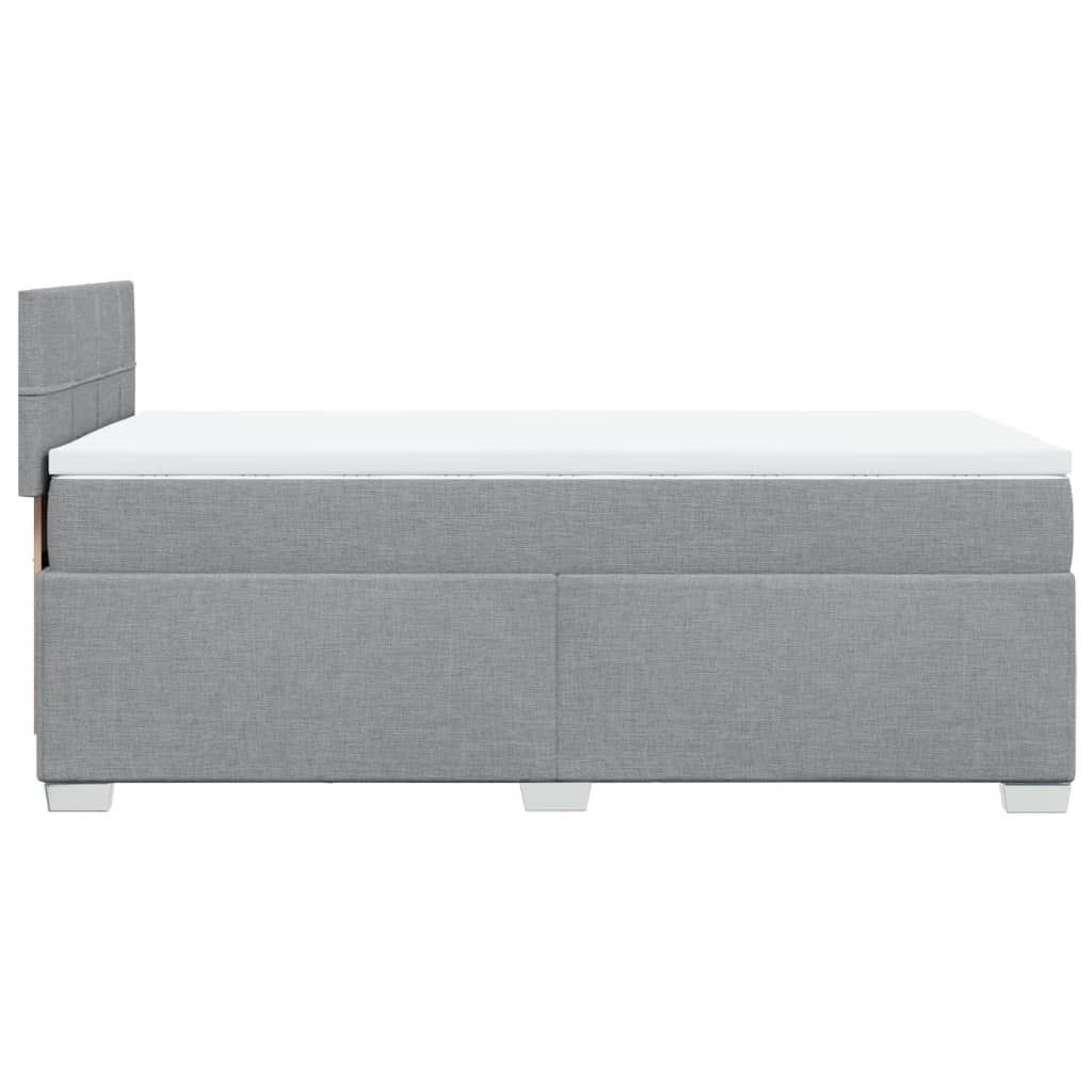 Boxspring met matras stof lichtgrijs 80x200 cm is nu te koop bij PeponiXL, paradijselijk wonen!