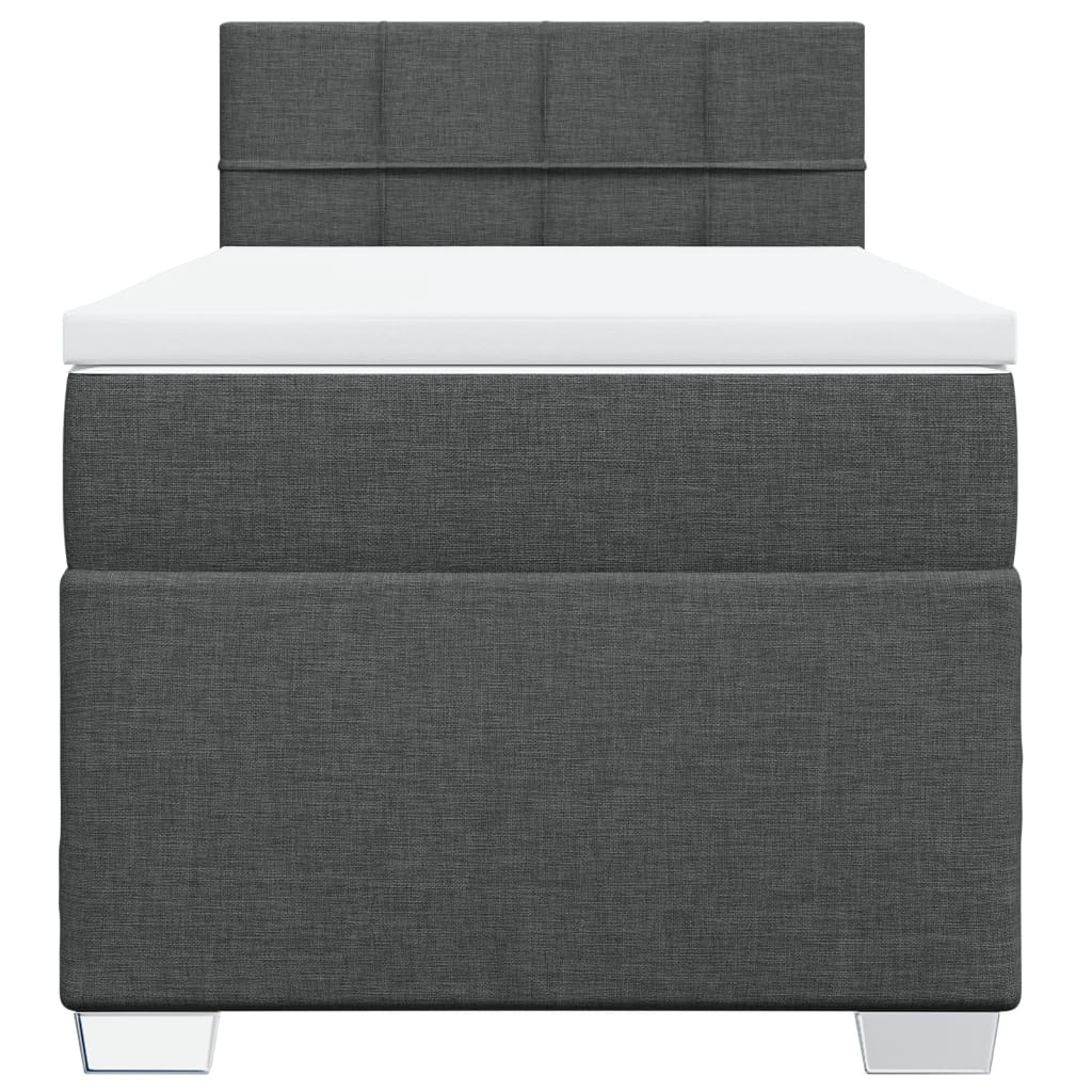 Boxspring met matras stof donkergrijs 80x200 cm is nu te koop bij PeponiXL, paradijselijk wonen!