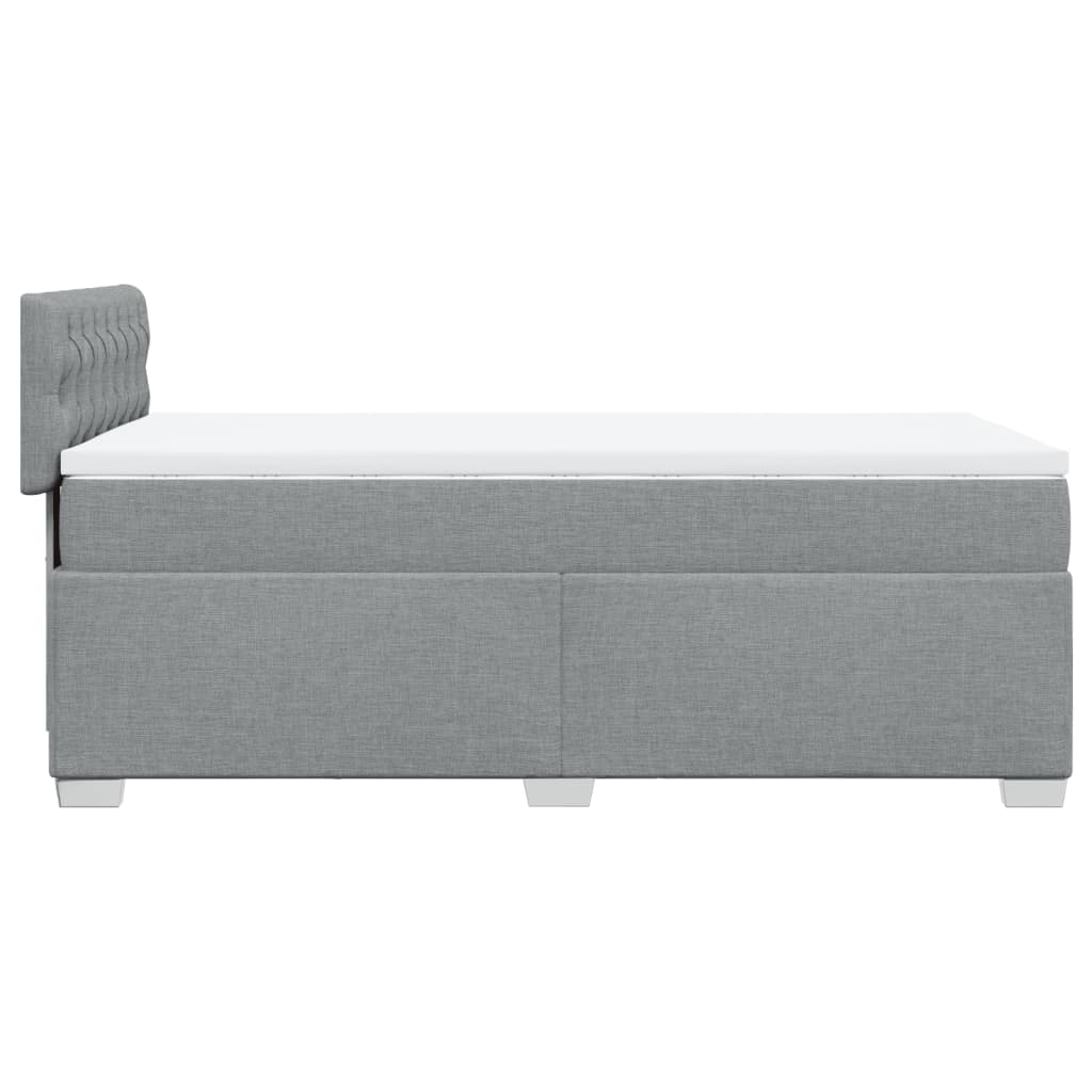 Boxspring met matras stof lichtgrijs 80x200 cm is nu te koop bij PeponiXL, paradijselijk wonen!