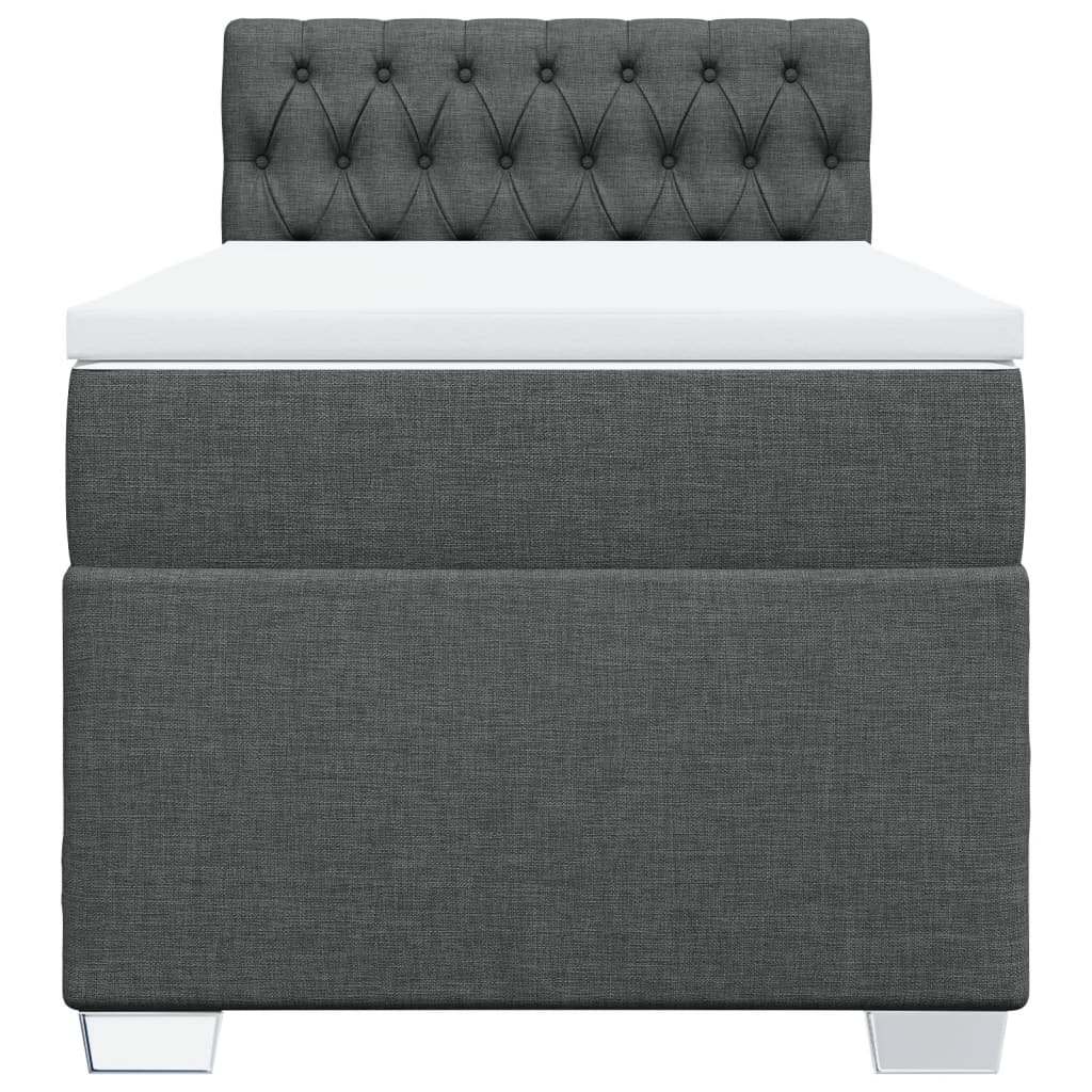 Boxspring met matras stof donkergrijs 80x200 cm is nu te koop bij PeponiXL, paradijselijk wonen!