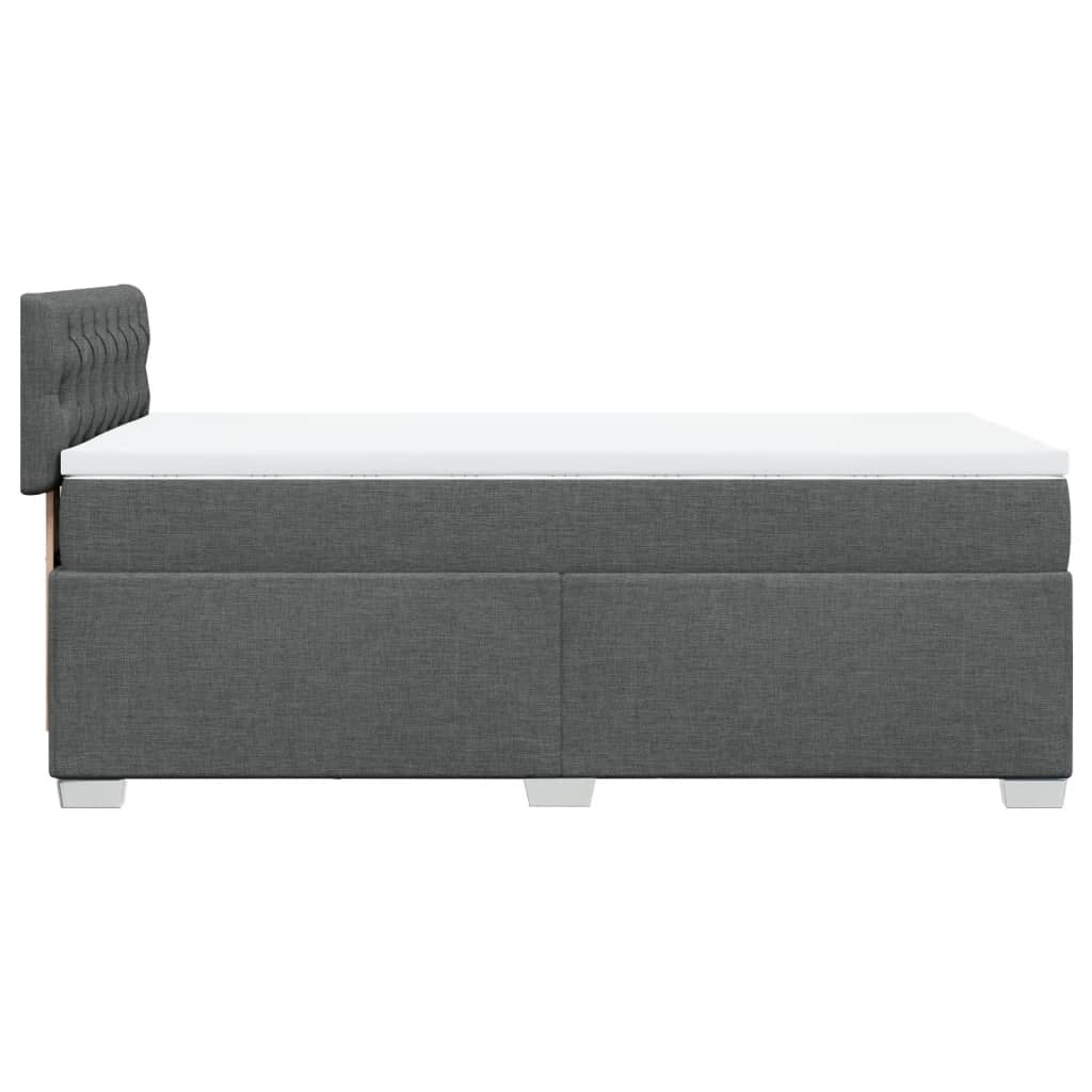 Boxspring met matras stof donkergrijs 80x200 cm is nu te koop bij PeponiXL, paradijselijk wonen!