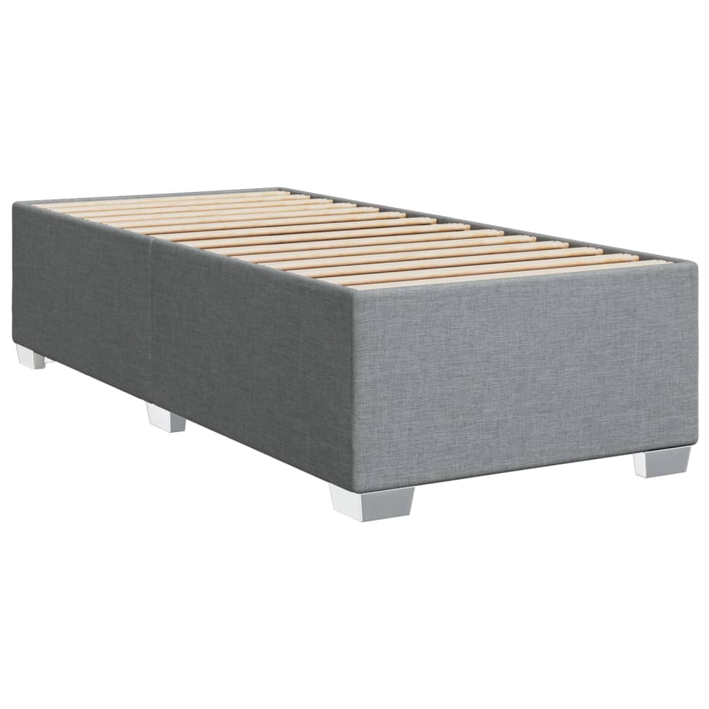 Boxspring met matras stof lichtgrijs 80x200 cm is nu te koop bij PeponiXL, paradijselijk wonen!