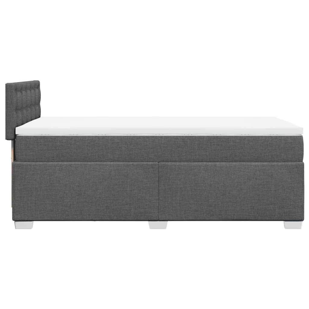 Boxspring met matras stof donkergrijs 80x200 cm is nu te koop bij PeponiXL, paradijselijk wonen!