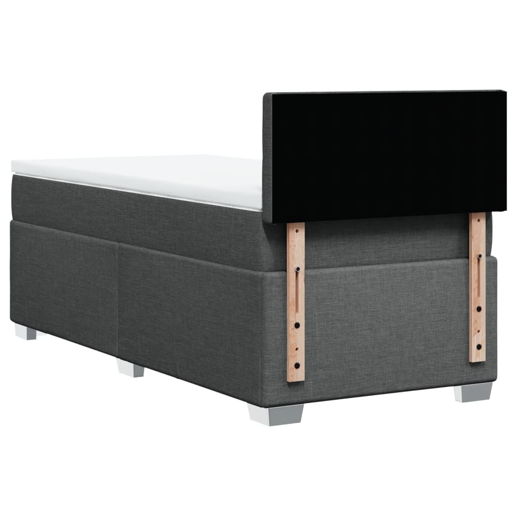 Boxspring met matras stof donkergrijs 80x200 cm is nu te koop bij PeponiXL, paradijselijk wonen!