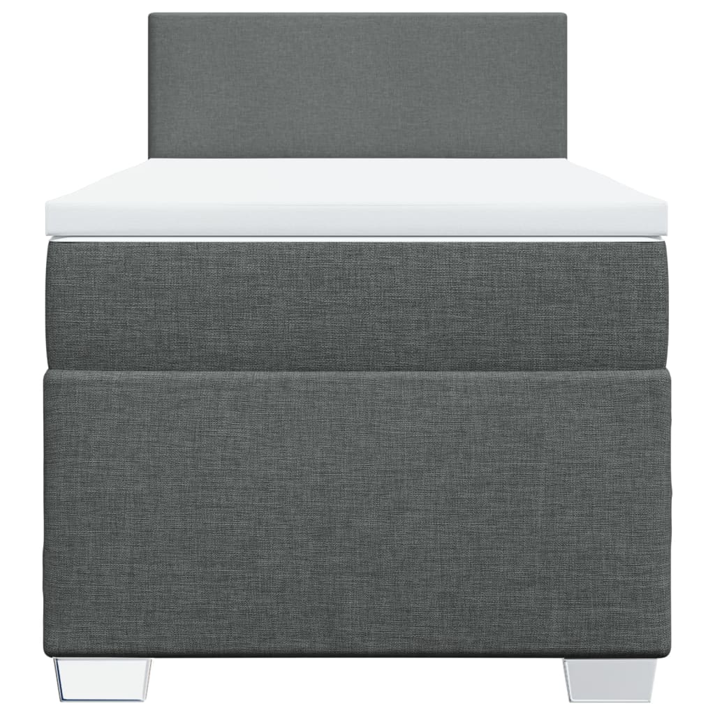 Boxspring met matras stof donkergrijs 90x190 cm is nu te koop bij PeponiXL, paradijselijk wonen!