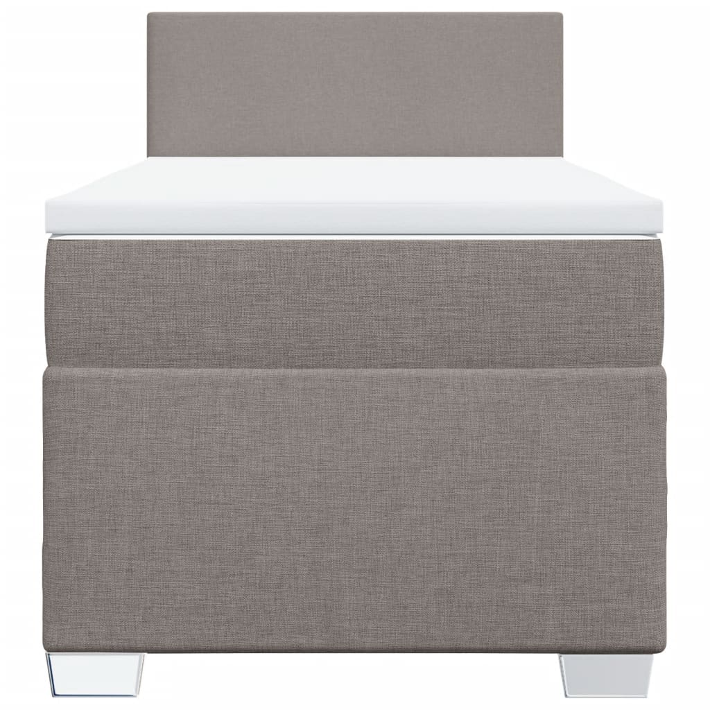Boxspring met matras stof taupe 90x190 cm is nu te koop bij PeponiXL, paradijselijk wonen!