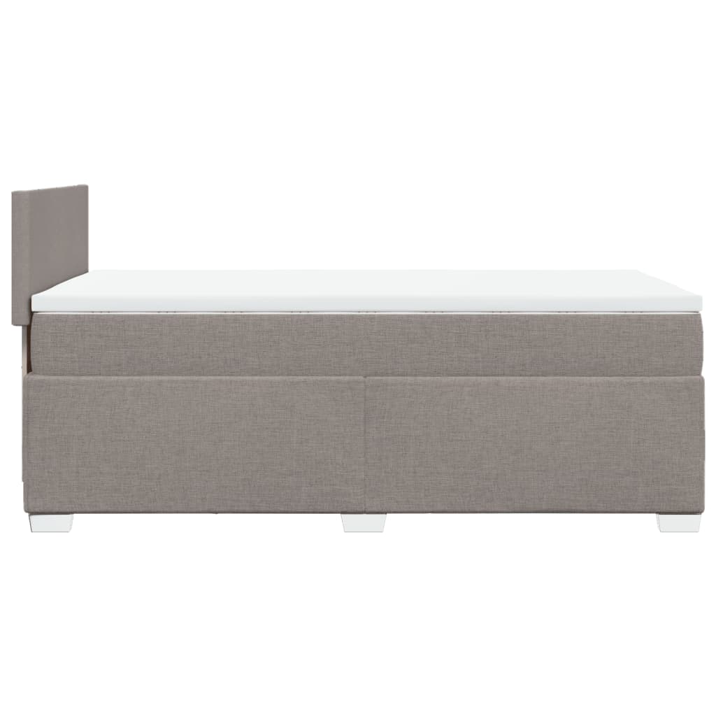 Boxspring met matras stof taupe 90x190 cm is nu te koop bij PeponiXL, paradijselijk wonen!