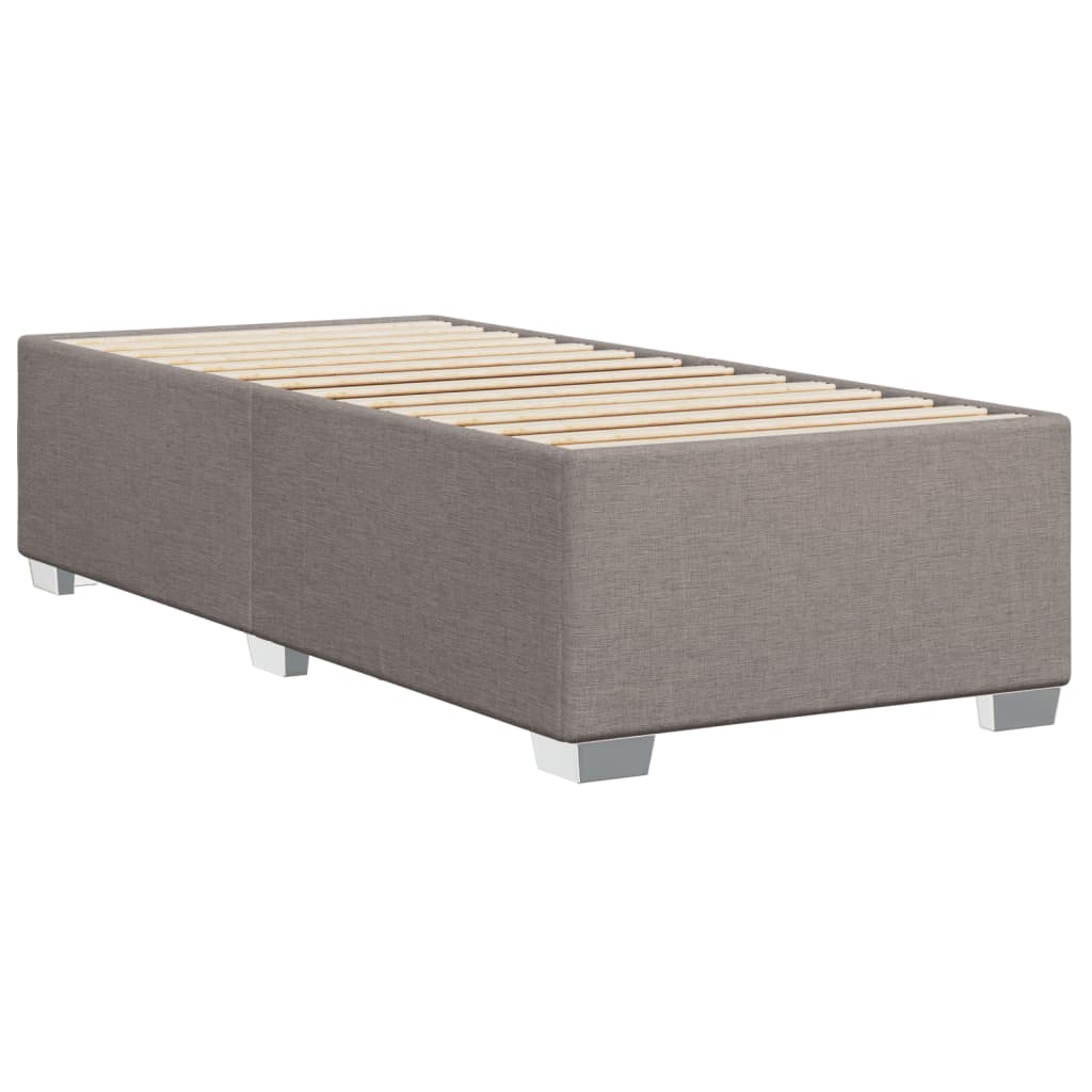Boxspring met matras stof taupe 90x190 cm is nu te koop bij PeponiXL, paradijselijk wonen!