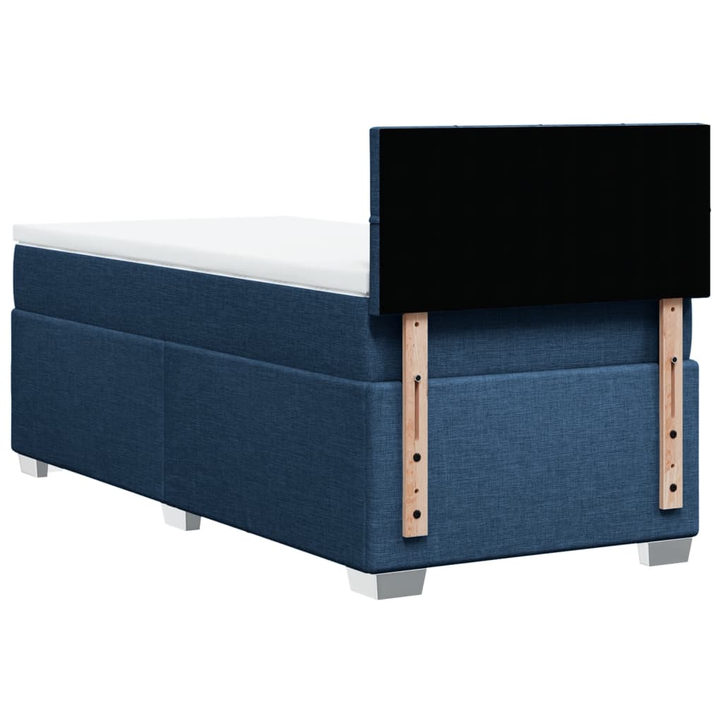 Boxspring met matras stof blauw 90x190 cm is nu te koop bij PeponiXL, paradijselijk wonen!