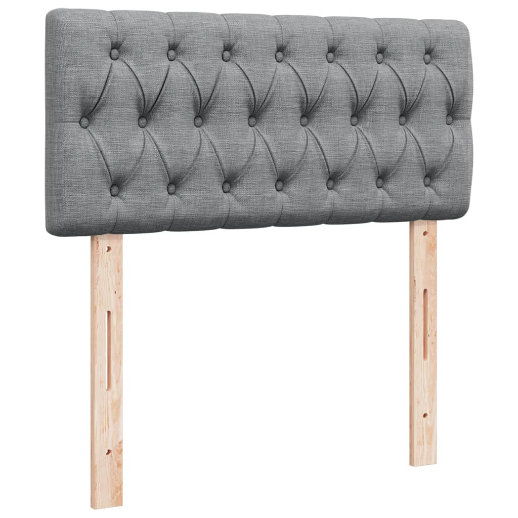 Boxspring met matras stof lichtgrijs 90x190 cm is nu te koop bij PeponiXL, paradijselijk wonen!