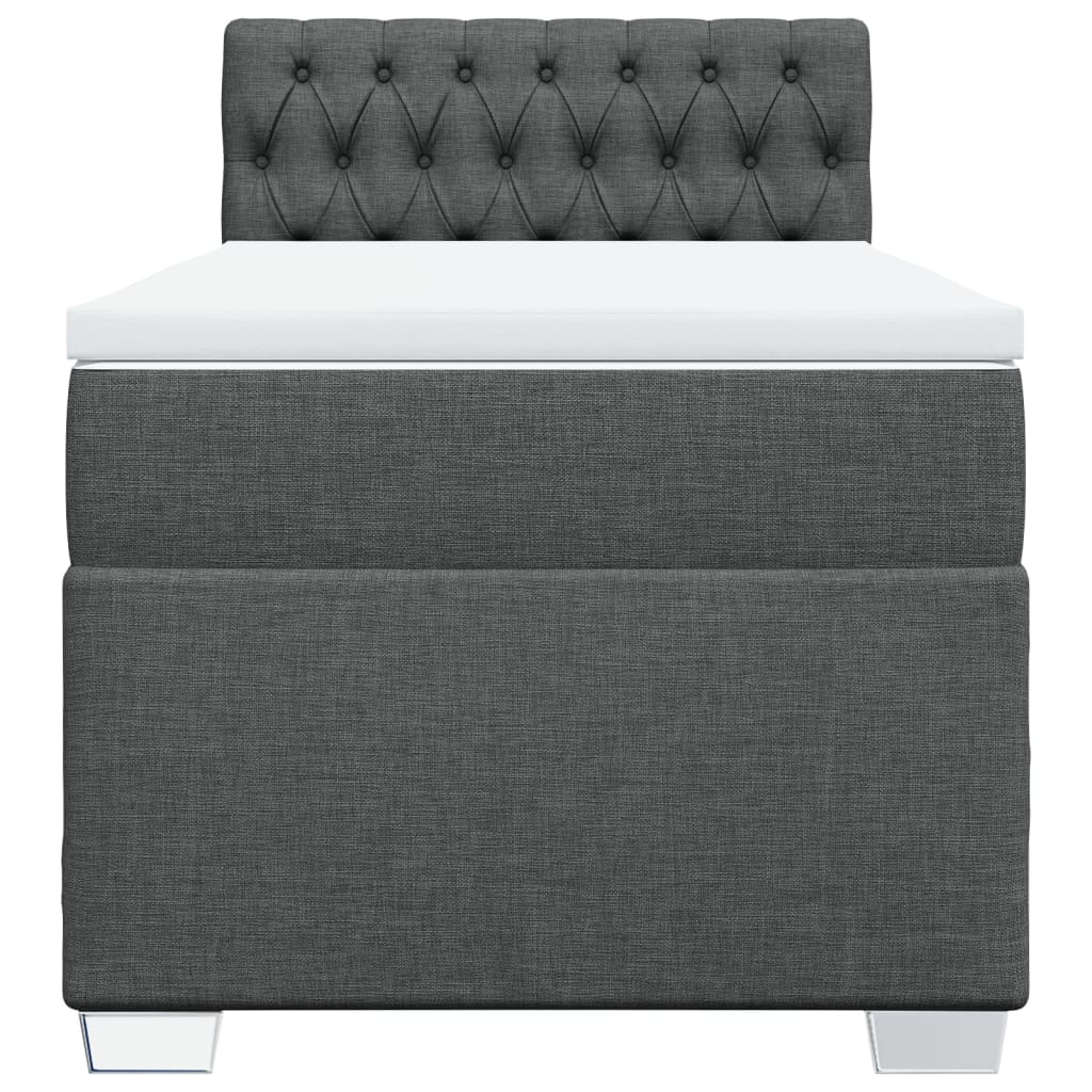 Boxspring met matras stof donkergrijs 90x190 cm is nu te koop bij PeponiXL, paradijselijk wonen!