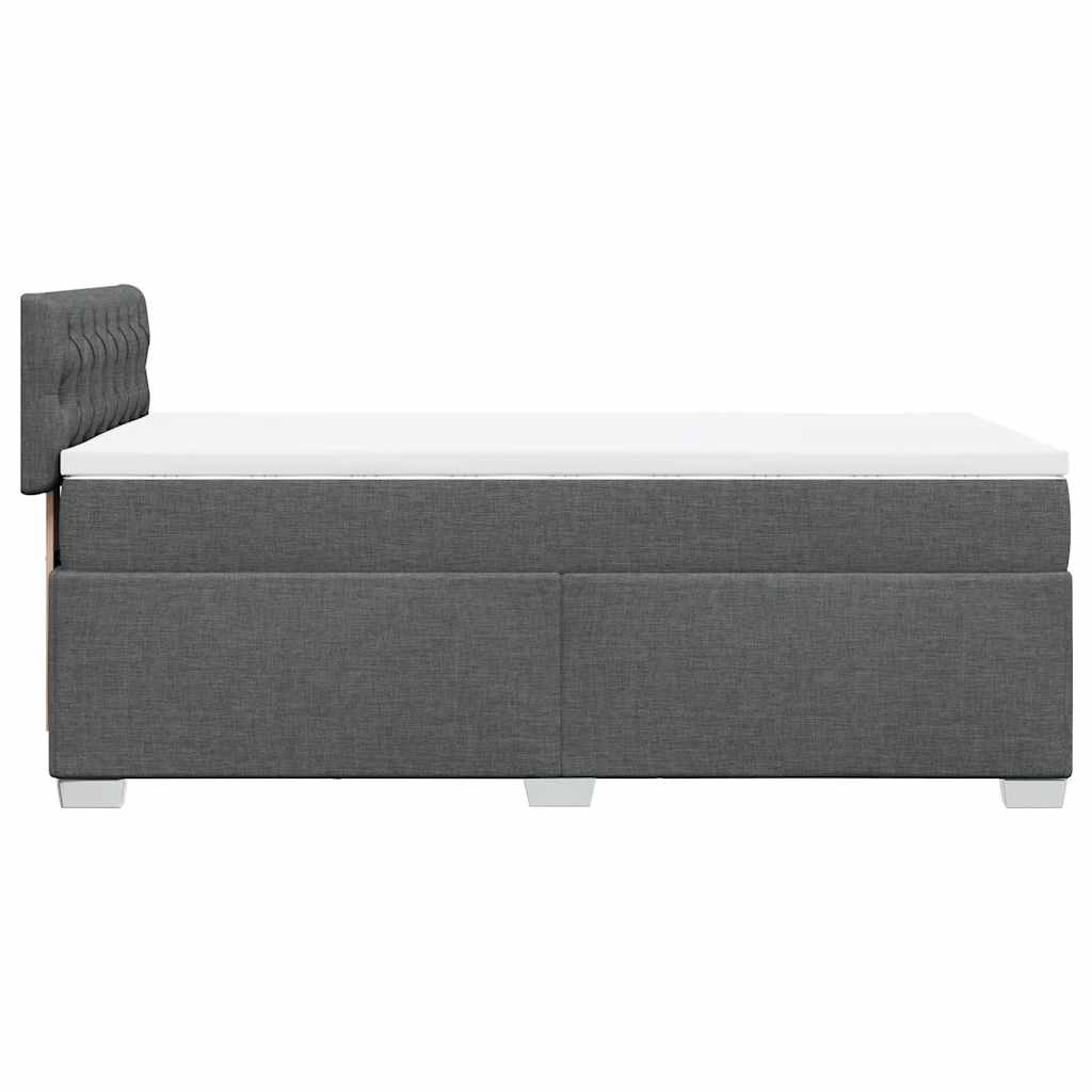 Boxspring met matras stof donkergrijs 90x190 cm is nu te koop bij PeponiXL, paradijselijk wonen!