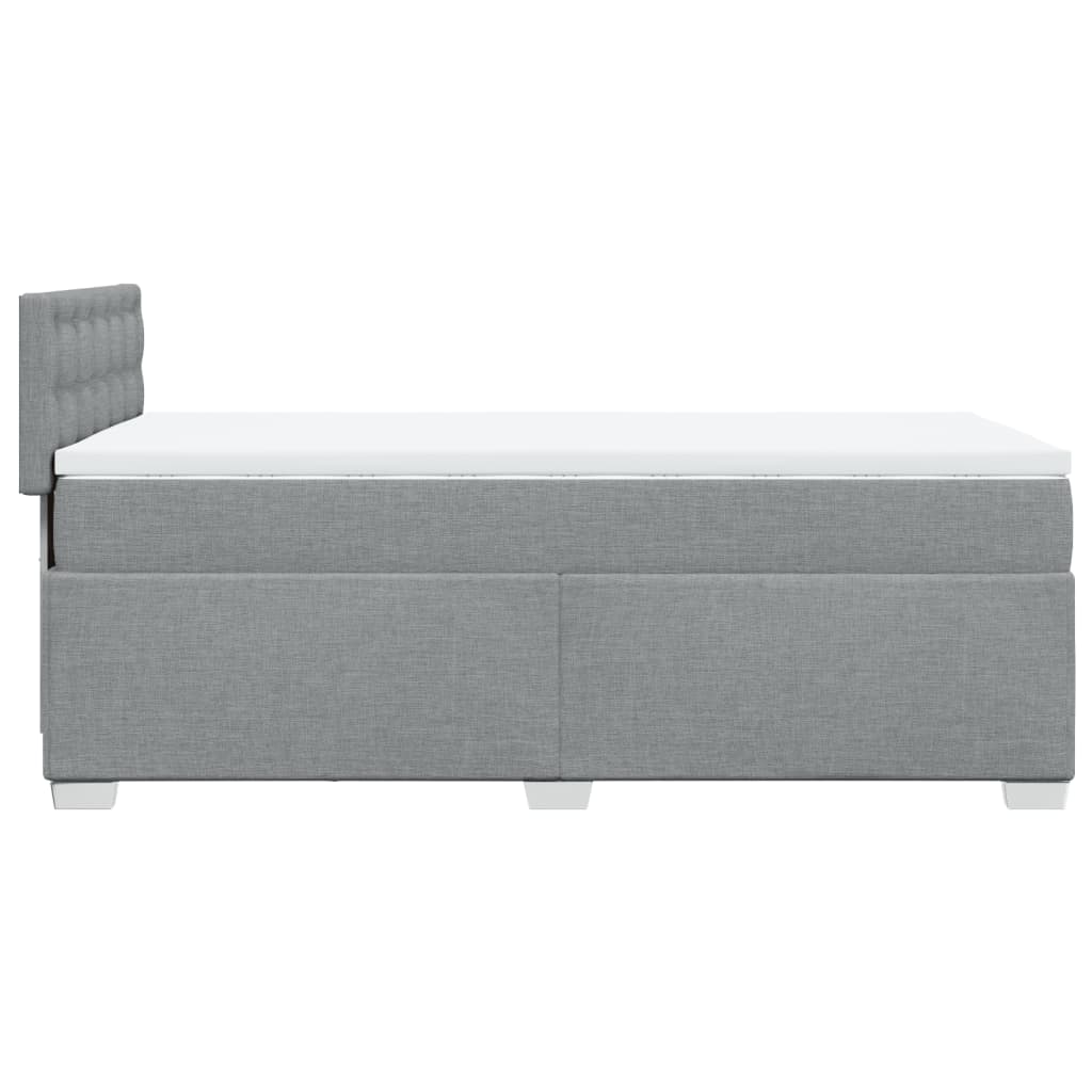 Boxspring met matras stof lichtgrijs 90x190 cm is nu te koop bij PeponiXL, paradijselijk wonen!