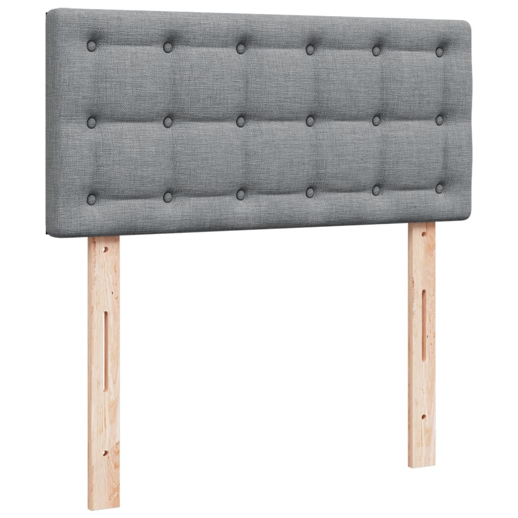 Boxspring met matras stof lichtgrijs 90x190 cm is nu te koop bij PeponiXL, paradijselijk wonen!
