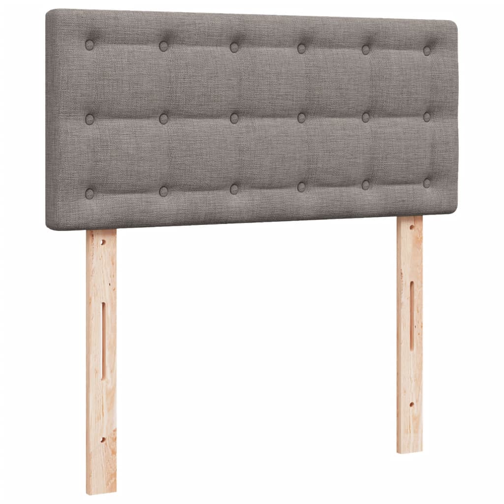 Boxspring met matras stof taupe 90x190 cm is nu te koop bij PeponiXL, paradijselijk wonen!
