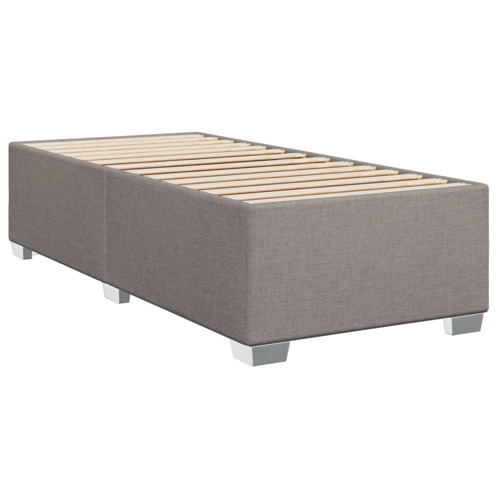 Boxspring met matras stof taupe 90x190 cm is nu te koop bij PeponiXL, paradijselijk wonen!