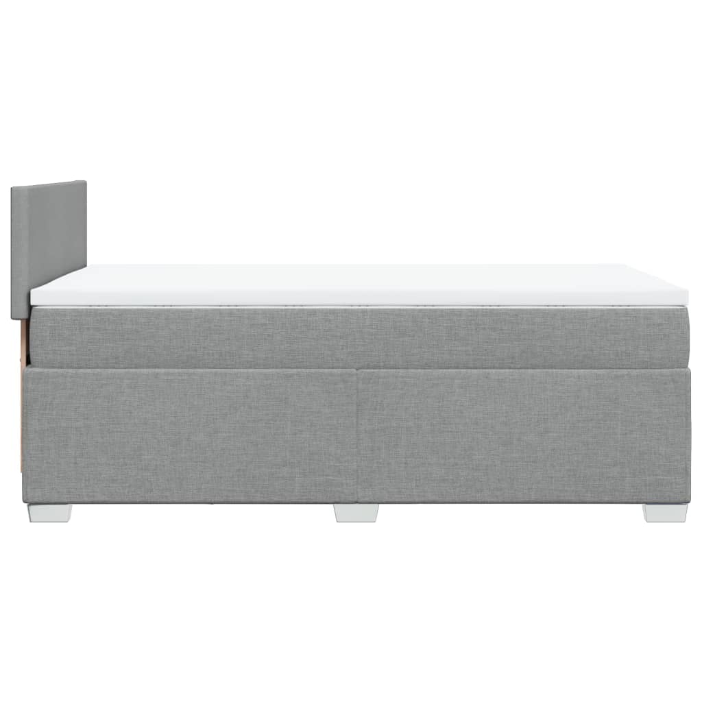 Boxspring met matras stof lichtgrijs 90x200 cm is nu te koop bij PeponiXL, paradijselijk wonen!