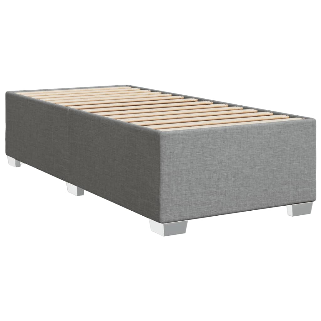 Boxspring met matras stof lichtgrijs 90x200 cm is nu te koop bij PeponiXL, paradijselijk wonen!