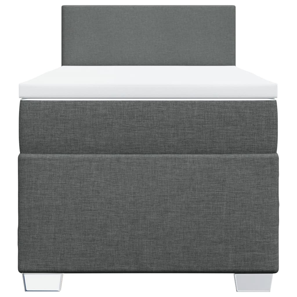 Boxspring met matras stof donkergrijs 90x200 cm is nu te koop bij PeponiXL, paradijselijk wonen!
