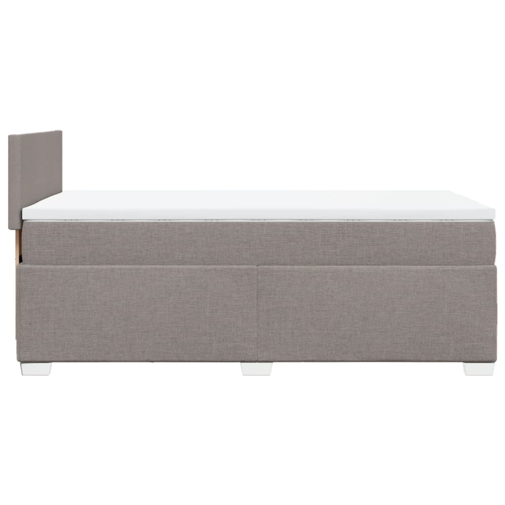 Boxspring met matras stof taupe 90x200 cm is nu te koop bij PeponiXL, paradijselijk wonen!