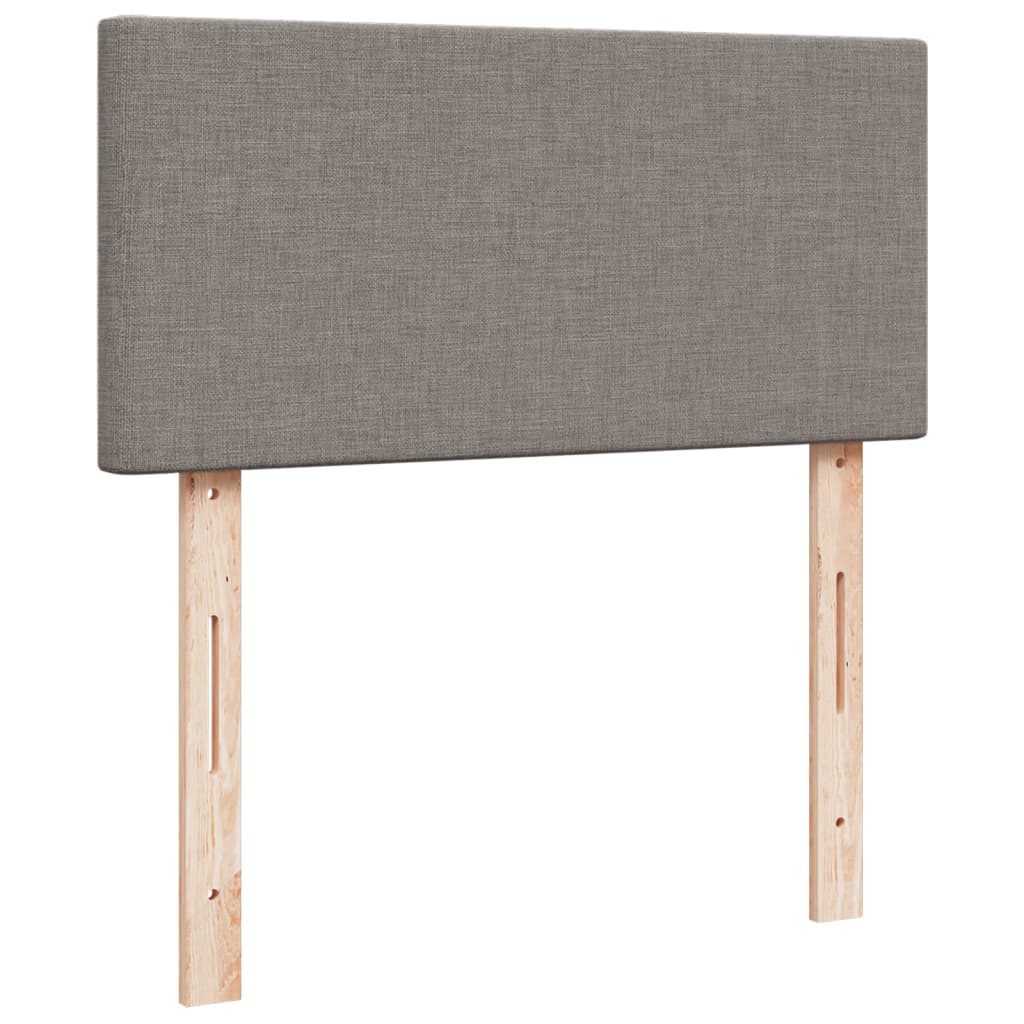 Boxspring met matras stof taupe 90x200 cm is nu te koop bij PeponiXL, paradijselijk wonen!