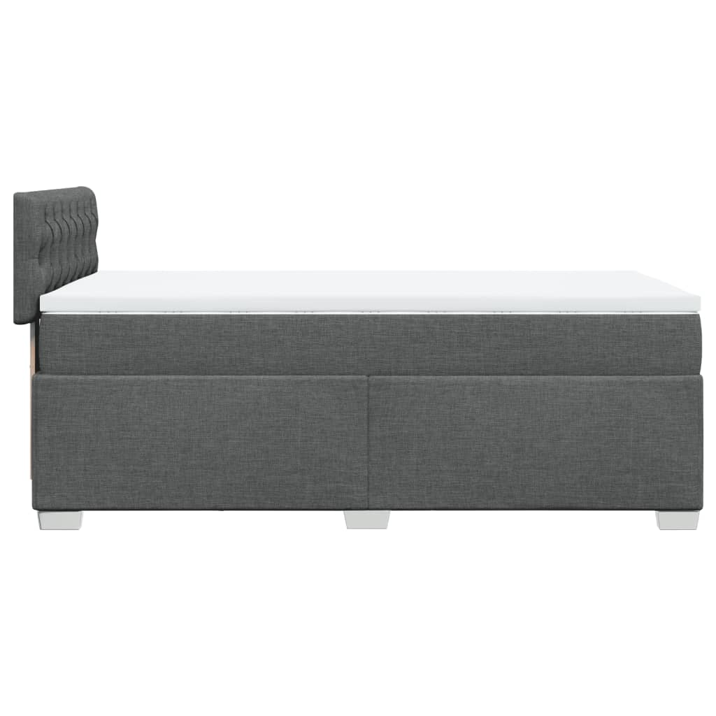 Boxspring met matras stof donkergrijs 90x200 cm is nu te koop bij PeponiXL, paradijselijk wonen!